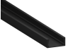 Профиль алюминиевый LEDUA АЛ-02-2 + рассеиватель для LED ленты накладной 2 м Черный