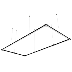 Світильник розбірний світлодіодний підвісний, стельовий "Тетрагон міні" прямокутник 110-240V 48W 6500k 1000*2000 чорний корпус LEDUA