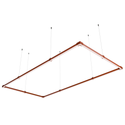 Світильник розбірний світлодіодний підвісний, стельовий "Тетрагон міні" прямокутник 110-240V 48W 6500k 1000*2000 помаранчевий корпус LEDUA