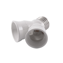 Патрон - переходник Lemanso LM122 с E27 к E27+E27 (2×150Вт макс.)