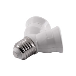 Патрон - переходник Lemanso LM122 с E27 к E27+E27 (2×150Вт макс.)