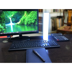 Свiтильник свiтлодiодний настiльний, нічник 9W 220V (300*60мм) синій колір