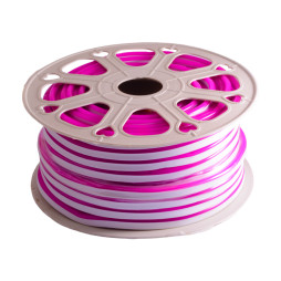 Світлодіодний неон 2835-120led-8,4mm-220V, 7W/m  IP65 рожевий AVT