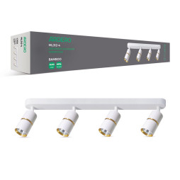 Накладний поворотний світильник Ardero ML312-4 BAMBOO під лампу білий золото