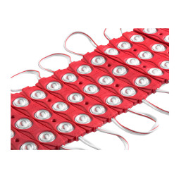 Світлодіодні модулі 2835-3smd 12V IP65 1,5ватт з лінзою червоні LEDUA