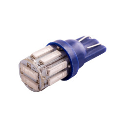 Светодиодная автолампа T10 W5W 12В SMD7020-10led синий