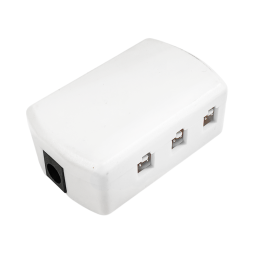 Распределительная коробка 6 отверстий, белая, мама на DC 5,5х2,1мм LEDUA