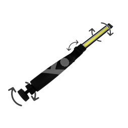 Фонарь аккумуляторный с магнитом FA-019 поворотный 360° складной Серый