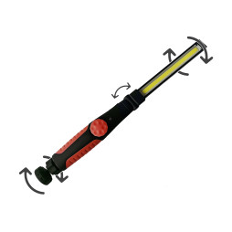 Фонарь аккумуляторный с магнитом KE 20-212 поворотный 360° складной Красный