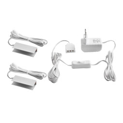 Комплект светодиодных клипс алюминиевых LEDUA для подсветки стеклянных полок 2шт 220В белый