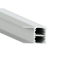 Алюмінієвий профіль для світлодіодної стрічки АЛ-38 1 метр анодований накладний, торцевий ДСП, дерево 18мм LEDUA