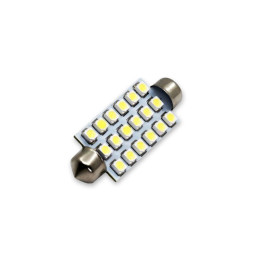 Светодиодная автолампа C5W SV8.5 12В 41мм SMD3528-18led белый