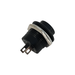 Кнопка кругла чорна без фіксації OFF/ON R13-507C 3A 250VAC LSW38 Лємансо