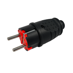 Вилка каучуковая с заземлением Lemanso LMA0204 16A