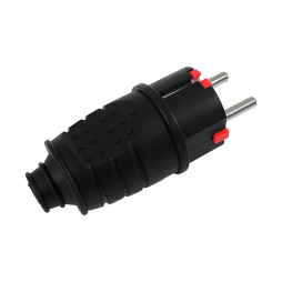 Вилка каучуковая с заземлением Lemanso LMA0204 16A