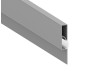 Плинтус алюминиевый анодированный LEDUA АЛ-69 + рассеиватель для LED ленты накладной 2 м