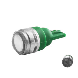 Світлодіодна авто лампа T10-2835-3smd з лінзою зелений 12V LEDUA