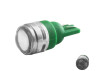 Світлодіодна авто лампа T10-2835-3smd з лінзою зелений 12V LEDUA