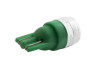 Світлодіодна авто лампа T10-2835-3smd з лінзою зелений 12V LEDUA