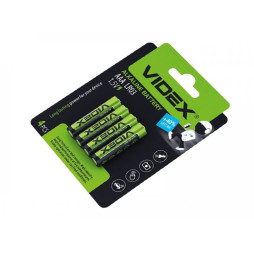 Батарейка щелочная Videx LR03 / AAA Blister Card 4 шт