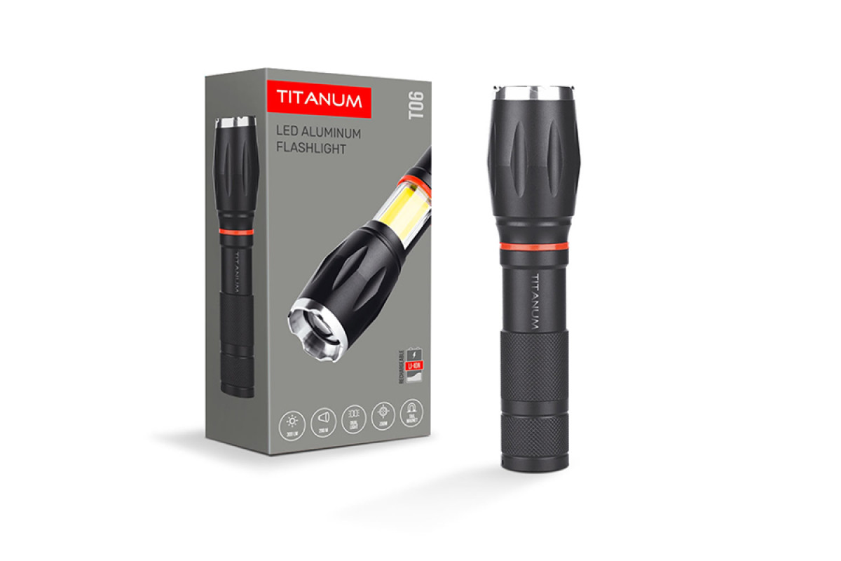 Портативний світлодіодний ліхтарик TITANUM TLF-T06 300Lm 6500K