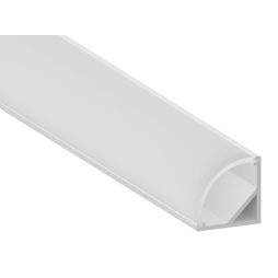 Алюмінієвий профіль для світлодіодної стрічки АЛ-75 2 метра білий кутовий LEDUA