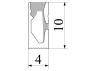 Силіконовий профіль для світлодіодної стрічки 10х4 1 метр накладний СП-33 IP67 (100м в бабіні) LEDUA