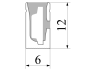 Силіконовий профіль для світлодіодної стрічки 12х6 1 метр накладний СП-34 IP67 з ниткою (100м в бабіні) LEDUA