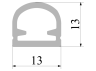 Силіконовий профіль для світлодіодної стрічки 13х13 1 метр накладний СП-39 IP67 (100м в бабіні) LEDUA