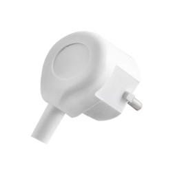 Євровилка Біла церква вуглова В16-301 латунь із заземленням 16А біла