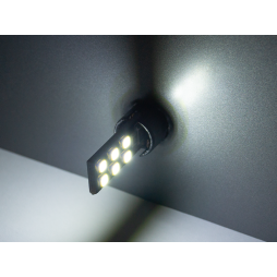Светодиодная автолампа T10 W5W с обманкой 12В SMD2835-12led белый