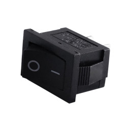 Переключатель прямоугольный 2pin черный (KCD1-101-1)