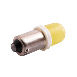 Світлодіодна авто лампа BA9S-COB1 з обідком білий 12V LEDUA