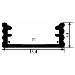 Профиль алюминиевый анодированный LEDUA АЛ-02-4 для LED ленты накладной 2 м