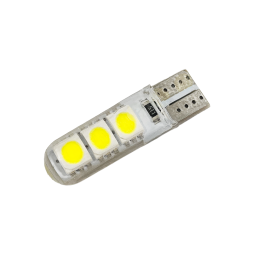 Світлодіодна авто лампа T10-5050-6smd силікон білий 24V LEDUA