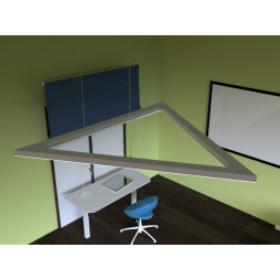 Світильник світлодіодний підвісний, стельовий "Дельта" трикутник 110-240V 102W 13000Lm 6000k 1000*1000*1000, драйвер ззовні LEDUA