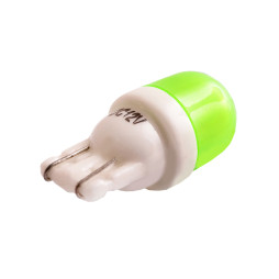 Світлодіодна авто лампа T10-5630-2smd колба кераміка зелений 12V LEDUA