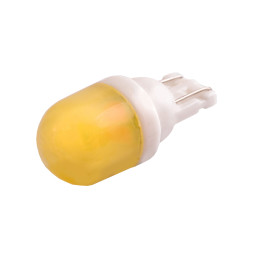 Світлодіодна авто лампа T10-5630-2smd колба кераміка жовтий 12V LEDUA