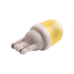 Світлодіодна авто лампа T10-5630-2smd колба кераміка жовтий 12V LEDUA