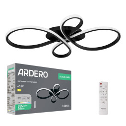 Світлодіодна люстра Ardero AL6530-1ARD FABIO S 60Вт чорний