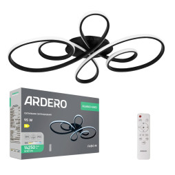 Світлодіодна люстра Ardero AL6540-1ARD FABIO M 95Вт чорний