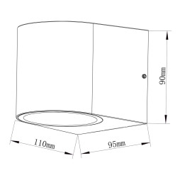 Архітектурний накладний світильник Ardero DH0130ARD під лампу чорний
