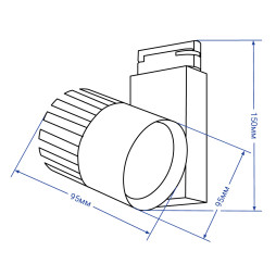 Світлодіодний трековий світильник Feron AL105 40Вт 4000K чорний