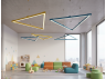 Светильник разборный подвесной светодиодный, потолочный Дельта мини треугольник 110-240V 24W 4500k1000*1000*1000 LEDUA