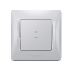 Кнопка дзвінка срібний шовк VIDEX BINERA