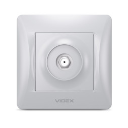 Розетка SAT одинарная спутниковая серебряный шелк VIDEX BINERA