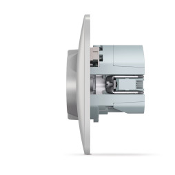 Розетка одинарная с заземлением с USB+USB-C серебряный шелк VIDEX BINERA