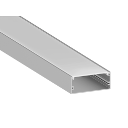 Профиль алюминиевый анодированный LEDUA АЛ-46 + рассеиватель для LED ленты накладной 2 м - Уценка