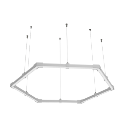 Світильник розбірний світлодіодний підвісний, Гексагон, Соти, стельовий "Шестикутник міні" шестикутник 110-240V 48W 6500k 1000*6 білий корпус LEDUA