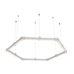 Світильник розбірний світлодіодний підвісний, Гексагон, Соти, стельовий "Шестикутник міні" шестикутник 110-240V 24W 3500k 500*6 білий корпус LEDUA